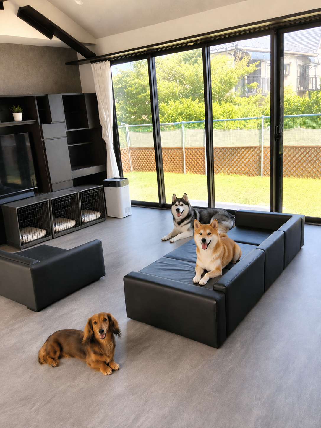 ペットホテル共同部屋