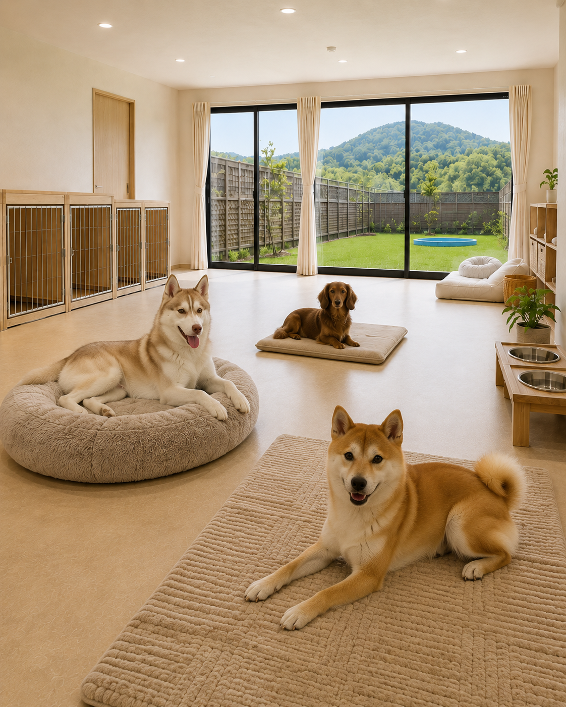 ペットホテル共同部屋