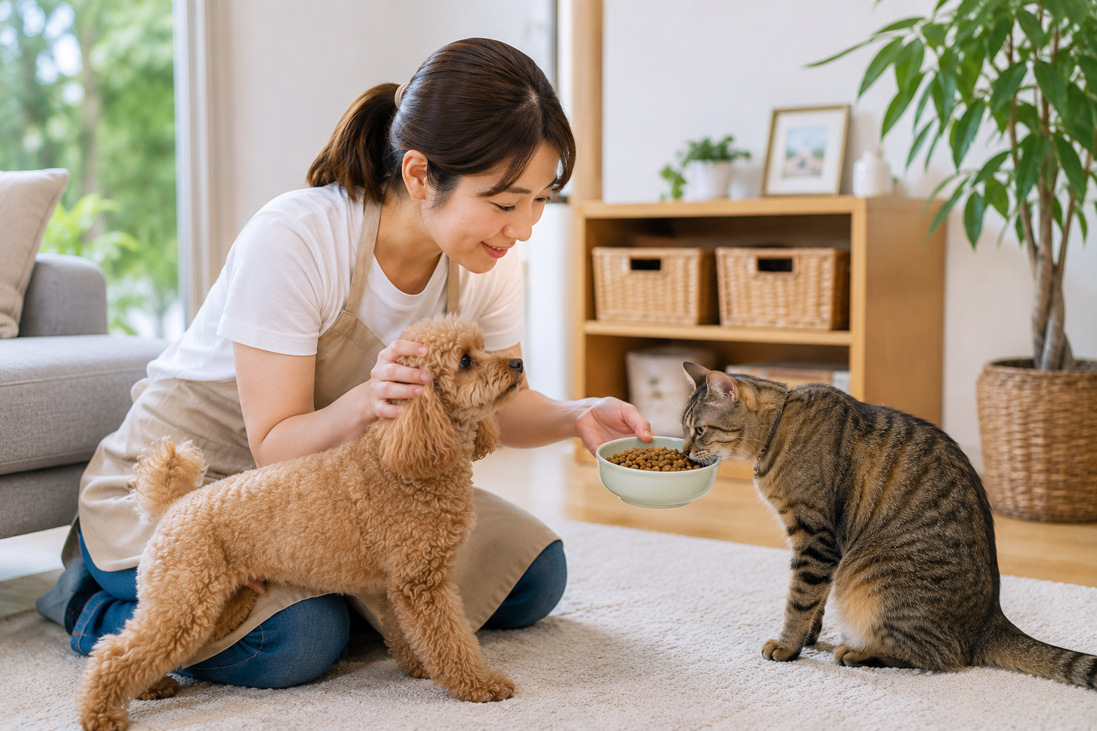 ペットシッターによる日常のお世話